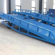 Manual cargo loading unloading used mobile forklift yard ramp